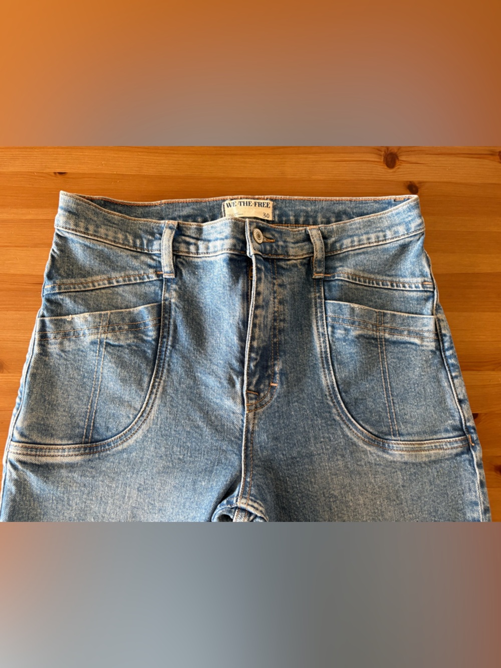 We The Free Aiden Slim Flare Blue Jeans Size 30 NWOT - Picture 6 of 15